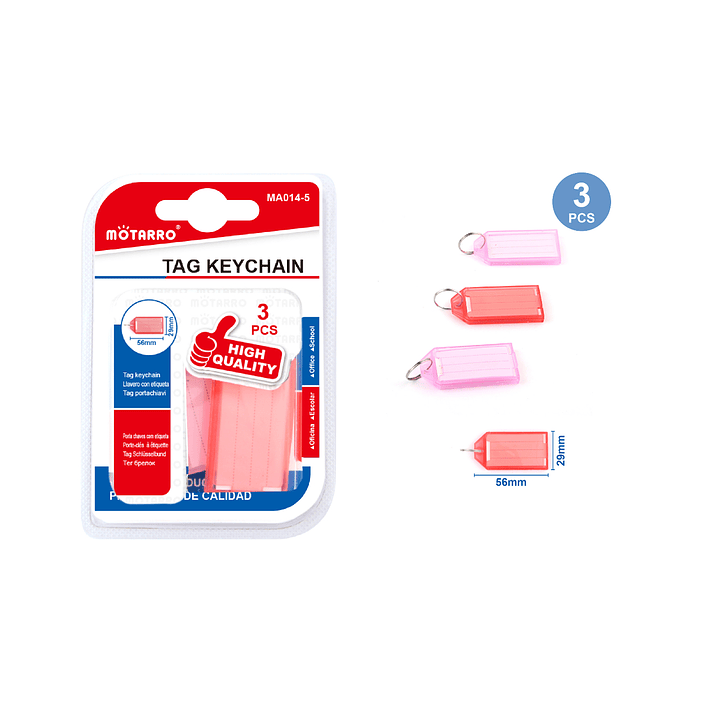 Llavero Con Etiqueta 3 Pcs 1