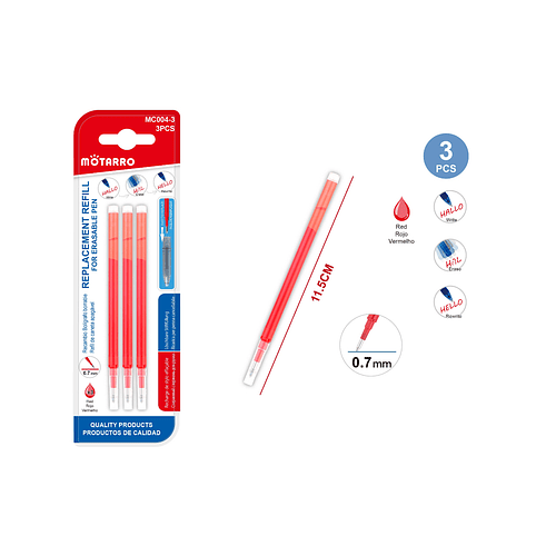 Bolígrafo Borrable Rojo 14.5Cm