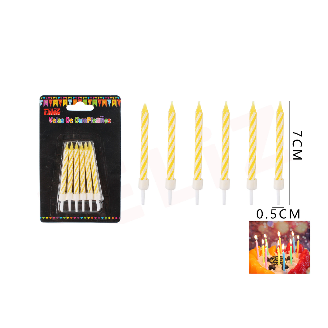 Velas de Cumpleaño Amarillo 1