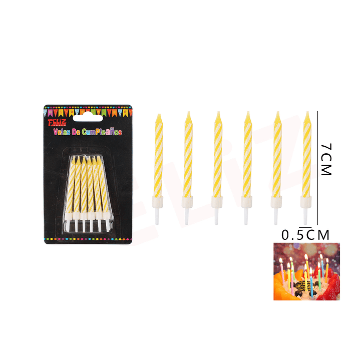 Velas de Cumpleaño Amarillo 1