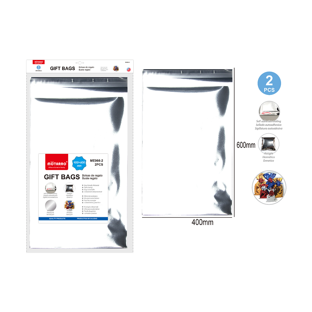 Bolsa de Regalo Plata 2Pcs 1