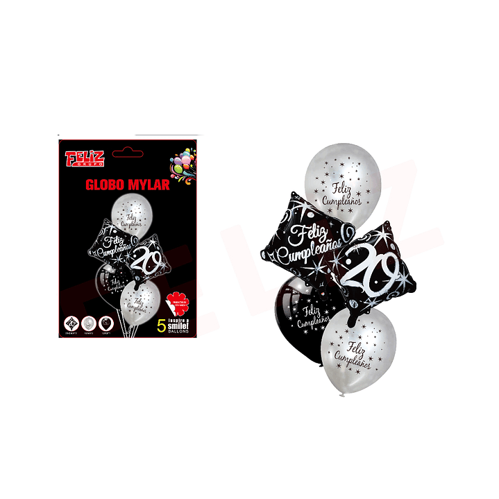 Set de Globo Cumpleaños 20 1