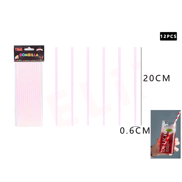 Bombillas Tornasol 12pcs 1