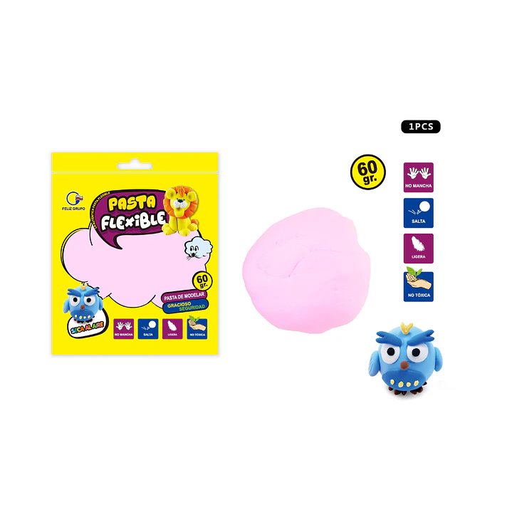 Masa Flexible Rosado 60G 1