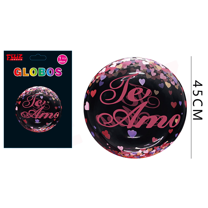Globo Burbuja Te Amo 45 cm 1
