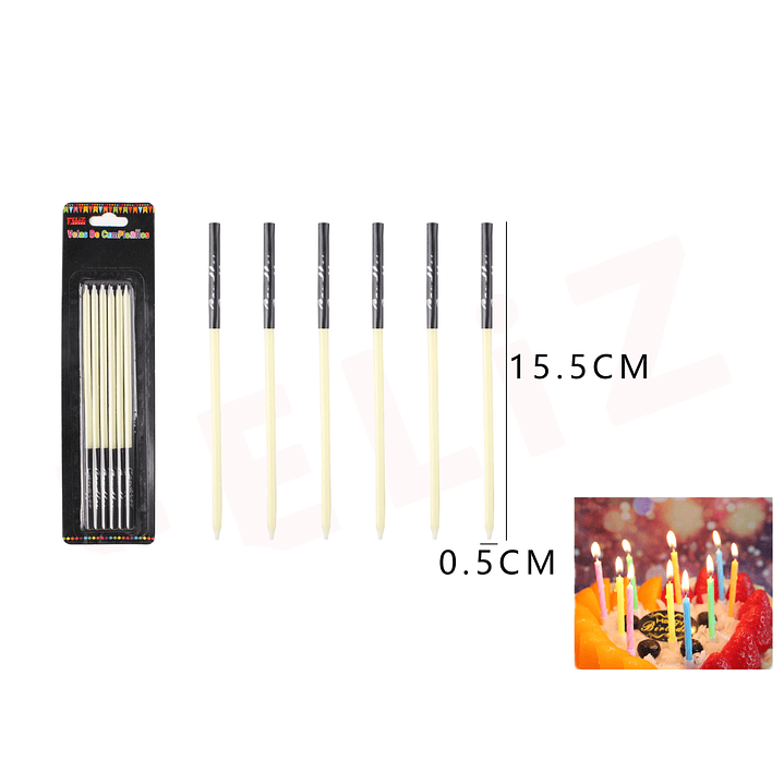 Velas de Cumpleaños Amarillo 1