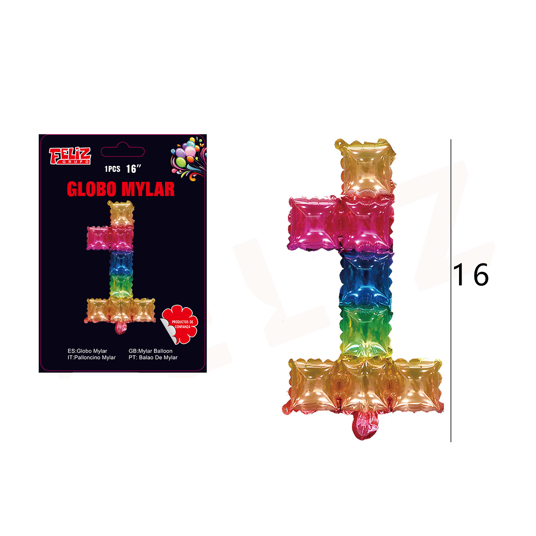 Globo Número 1 Multicolor 1