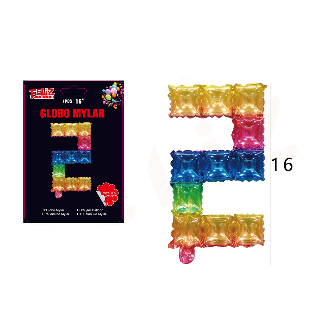 Globo Número 2 Multicolor 1