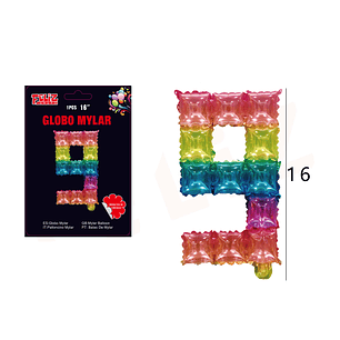 Globo Número 9 Multicolor