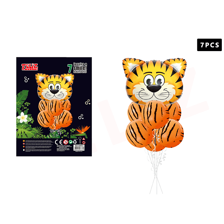 Set Globo de Tigre 7 pcs 1