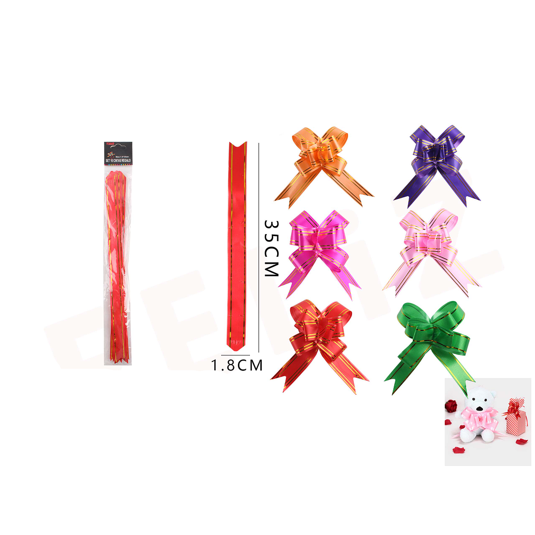 Set 10 Cintas Regalo 35x1.8 cm 1