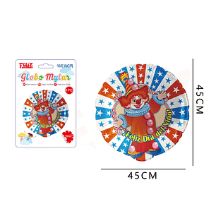 Globo Día del Niño Payaso 45 cm