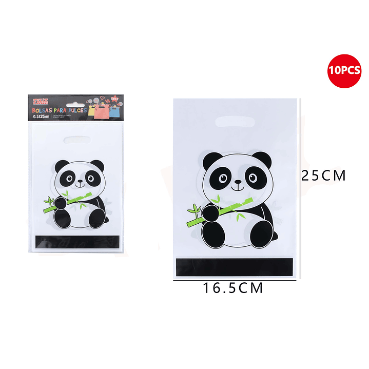 Set Bolsas para Dulces Panda 10 pcs 1
