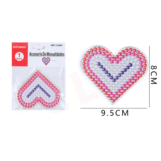 Plantilla Hama Beads Corazón 9,5x8 cm 1 pc
