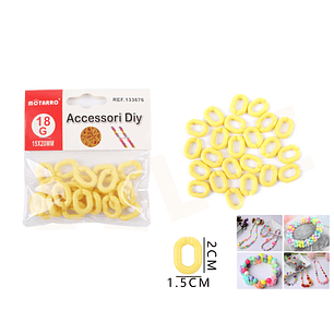 Accesorio para Pulseras Amarillo 15*20mm 18g