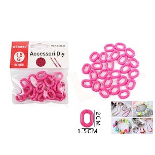 Accesorio para Pulseras Fucsia 15*20mm 18g
