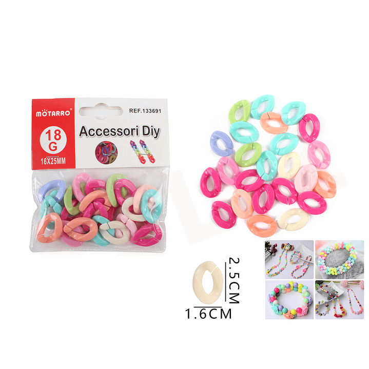 Accesorio para Pulseras Multicolor 16*25mm 18g 1