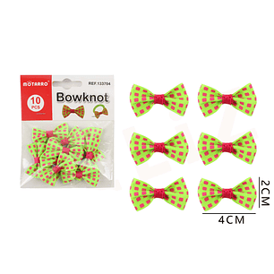 Lazos Verde estilo cuadrille 4 cm 10 pcs