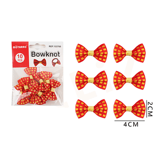 Lazos Rojo estilo cuadrille 4 cm 10 pcs