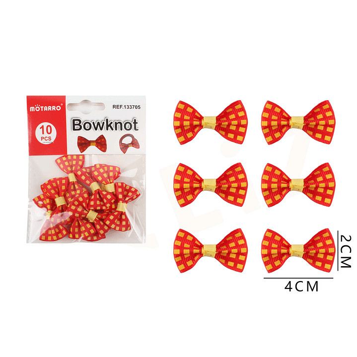 Lazos Rojo estilo cuadrille 4 cm 10 pcs 1