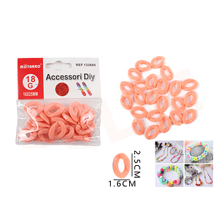 Accesorio para Pulseras Naranjo 16*25mm 18g