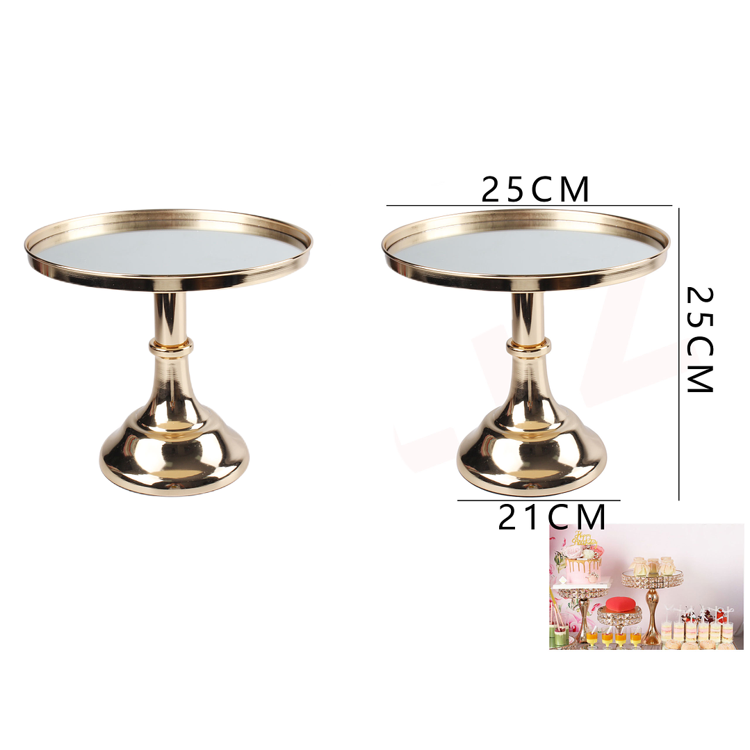 Alzador Metálico Dorado Plato 25 cm 1