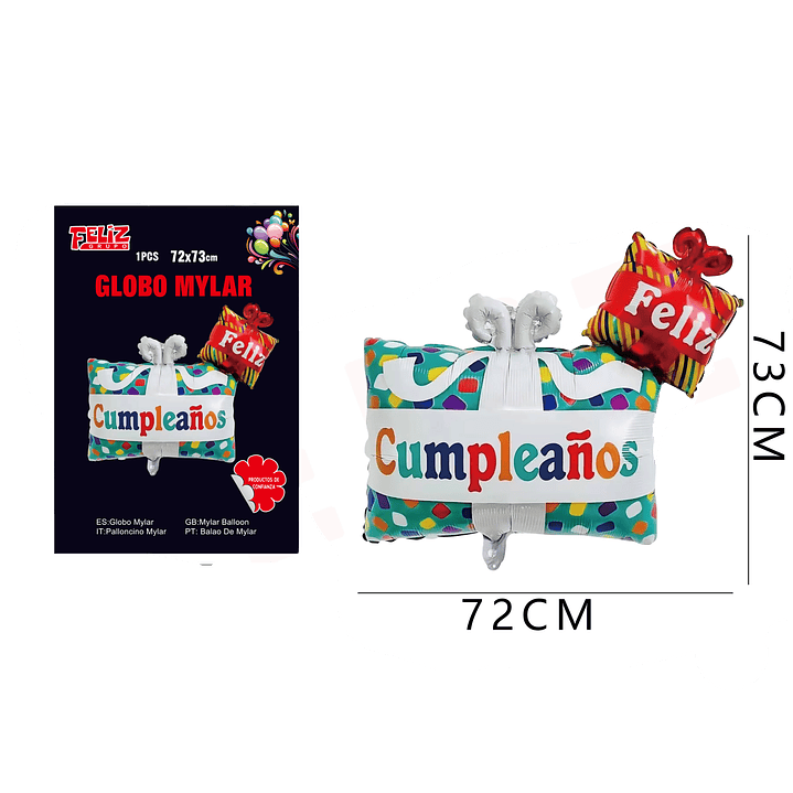 Globos Metalizado Caja Regalo 1