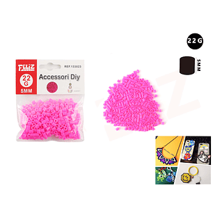 Piezas Hama Beads Fucsia 5 mm 22 g