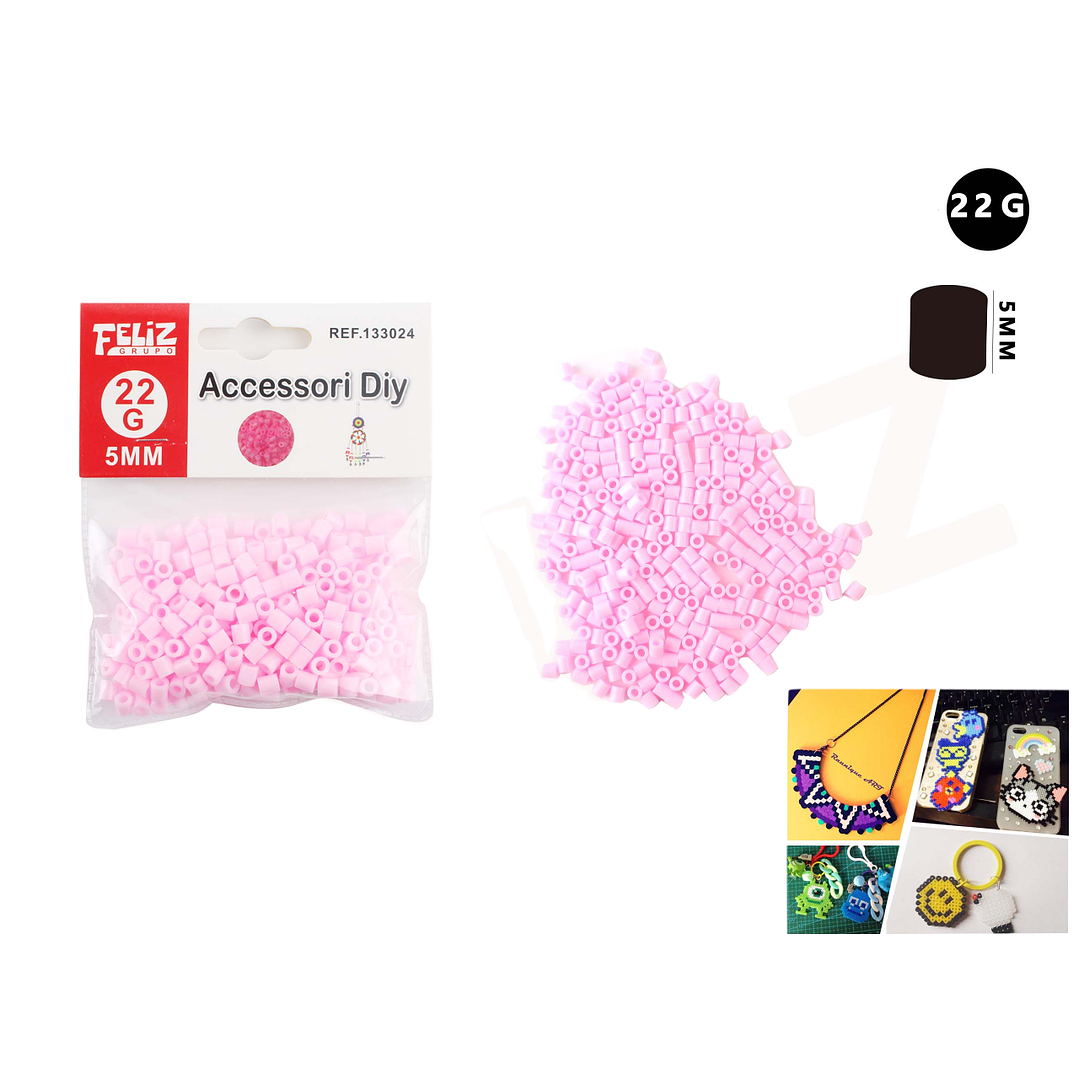 Piezas Hama Beads Rosado 5 mm 22 g 1