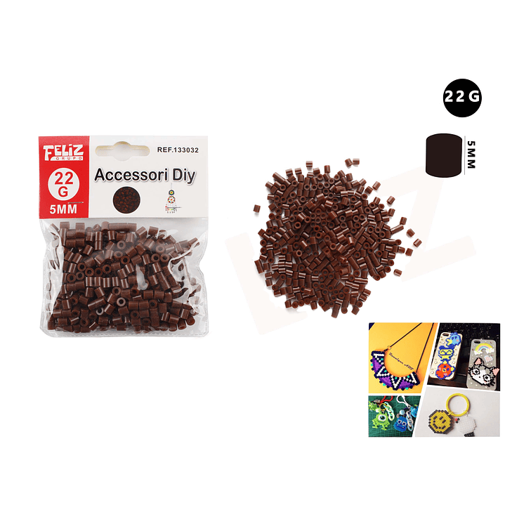 Piezas Hama Beads Café 5 mm 22 g 1