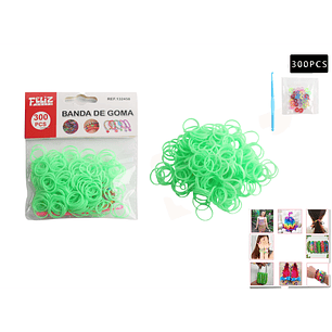 Bandas de Goma para Pulseras Verde 300pcs
