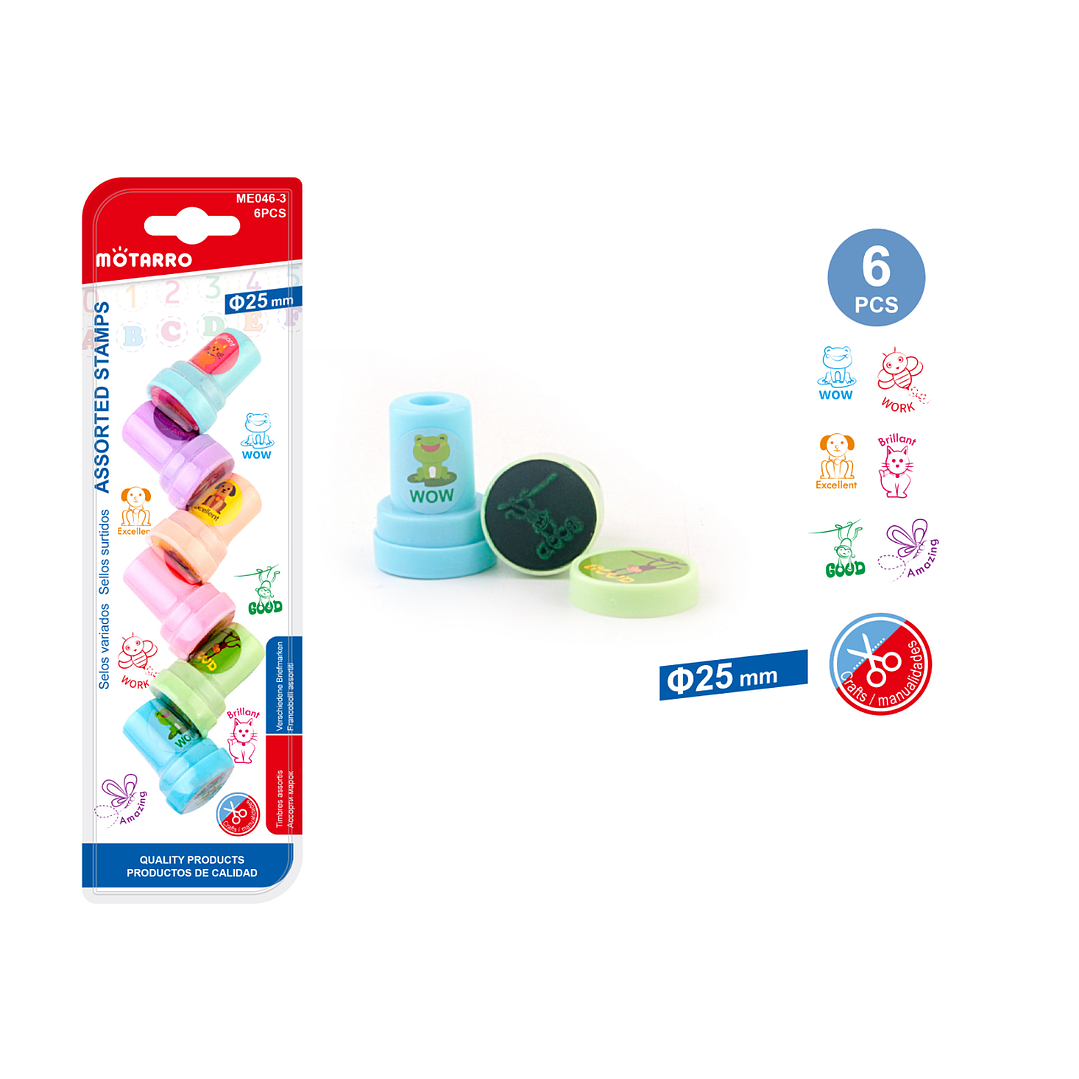 Timbres De Figura De Animales 6 Pcs 1