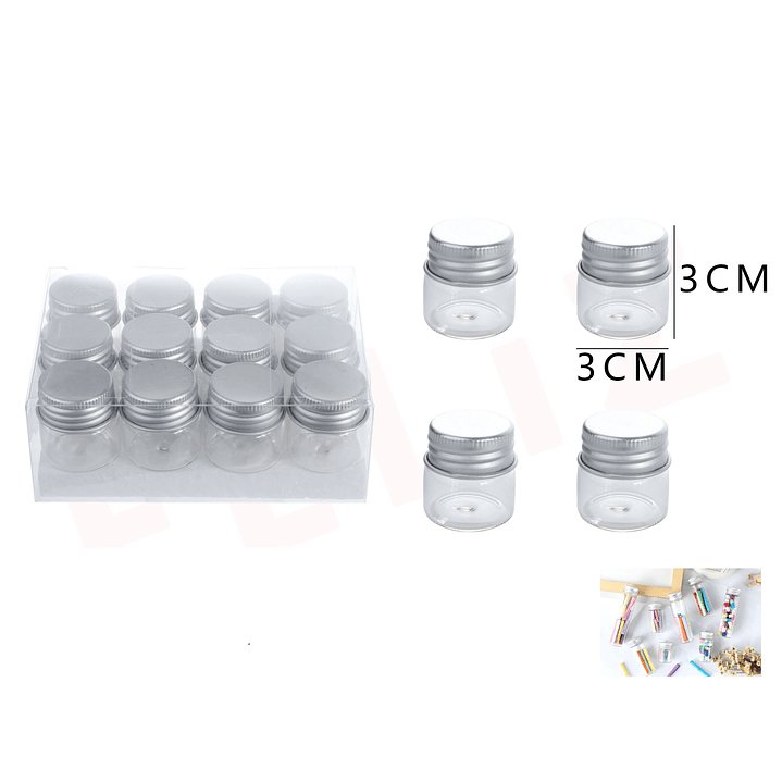 Frasco Tapa de Aluminio 30x30Mm 1