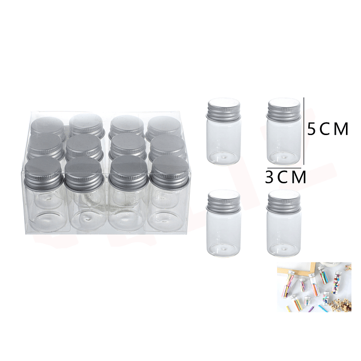 Frasco Tapa de Aluminio 30x50Mm 1