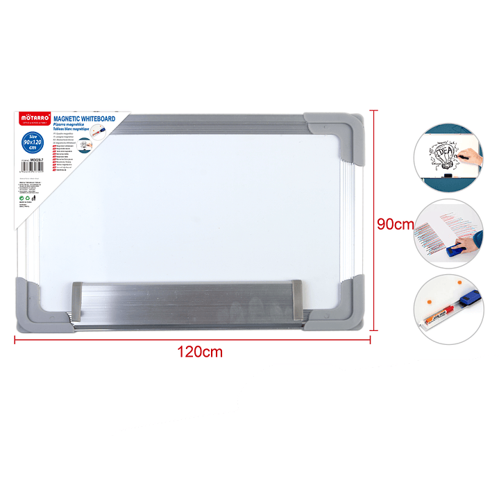Pizarra Blanca Magnetica 90X120 Cm 1