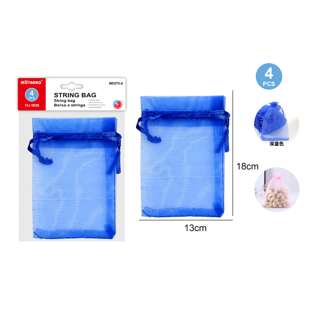 Bolsa Organza Azul 13*18Cm 1