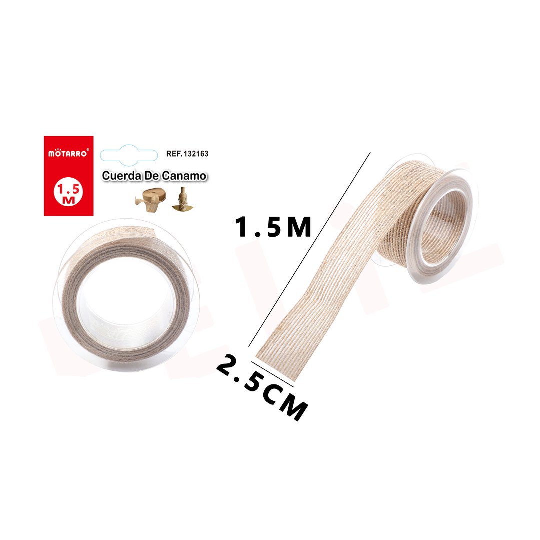 Cinta de Cañamo 2.5 cmx 1.5 M 1