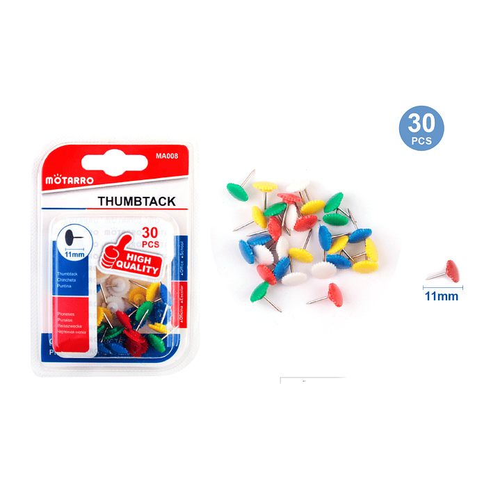 Chincheta Multicolor 11 mm 30 pcs 1