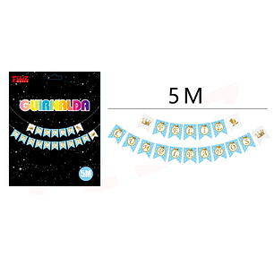 Guirnalda Cumpleaños Celeste 5M