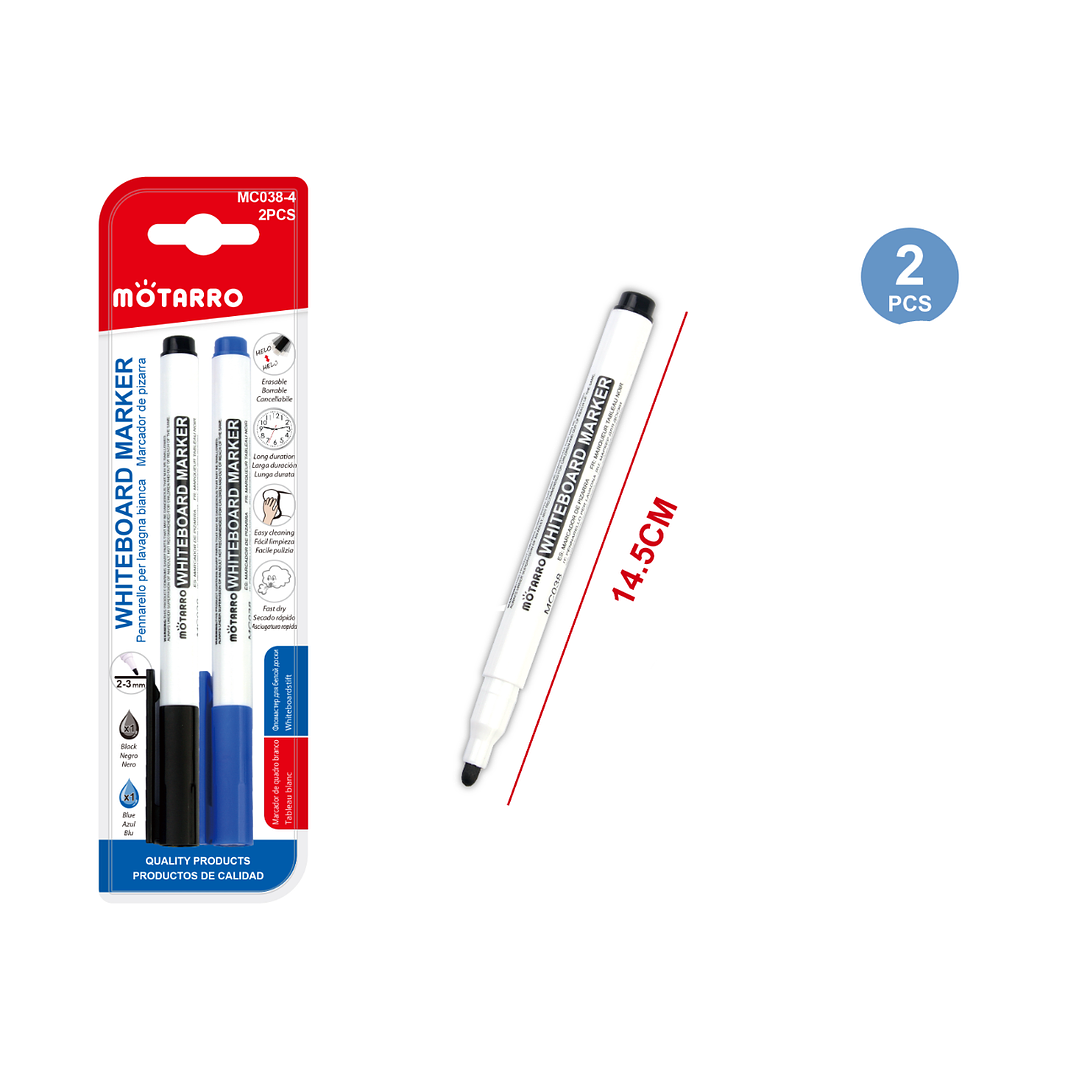 Plumones de Pizarra Azul y Negro 2pcs 1