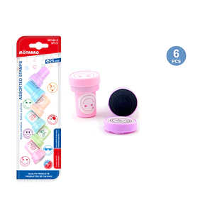 Timbres Animados Medios de Transporte 25 mm 6 pcs