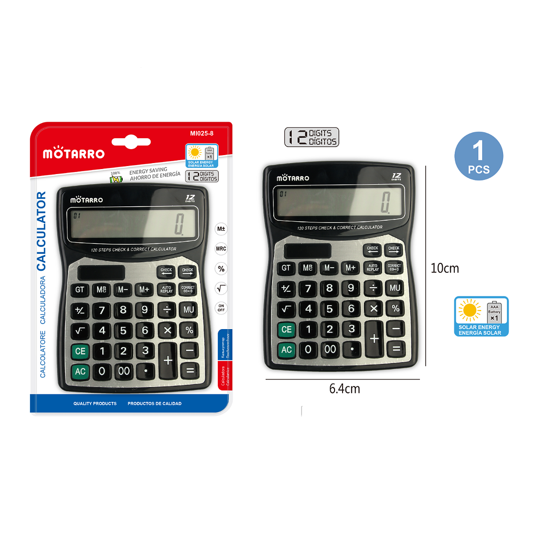Calculadora Solar 12 Digitos 1