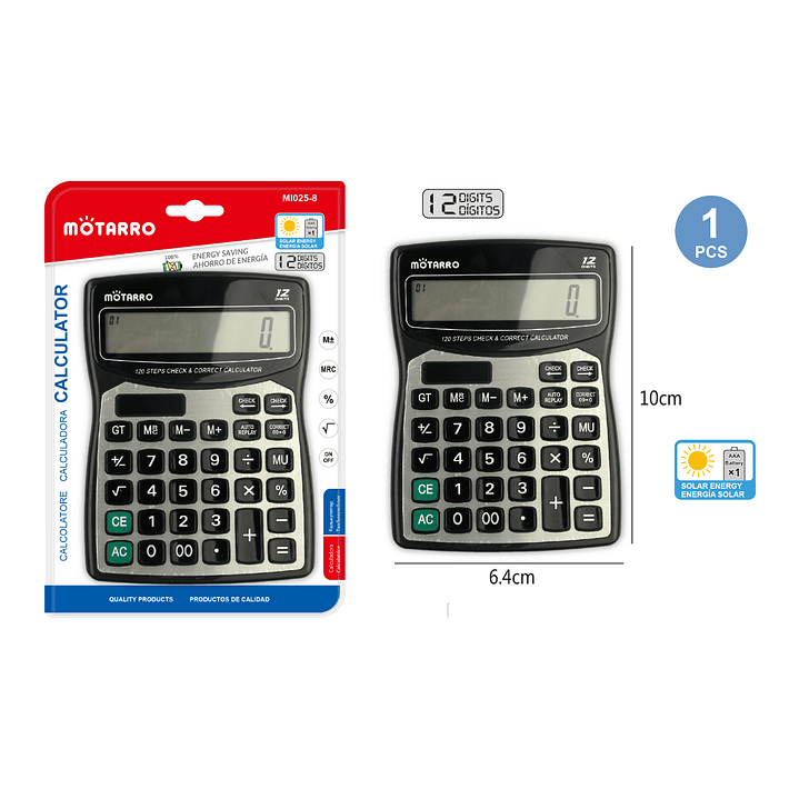 Calculadora Solar 12 Digitos 1
