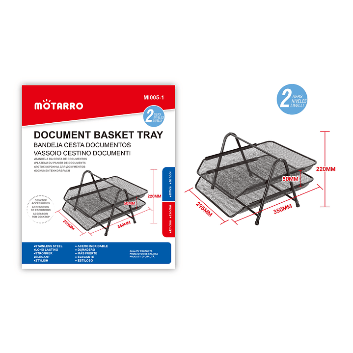 Bandeja Cesta Documentos 2 Niveles 1