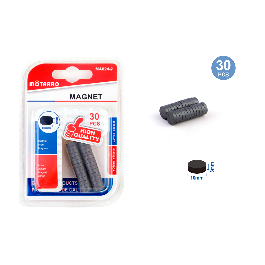 Imán Redondo 3x10 mm 30 pcs 1