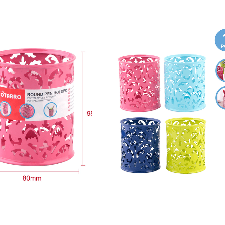 Porta Lapices Redondo con Diseño 1