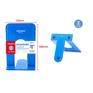 Sujetalibros Azul 12619 Cm 2 Pcs