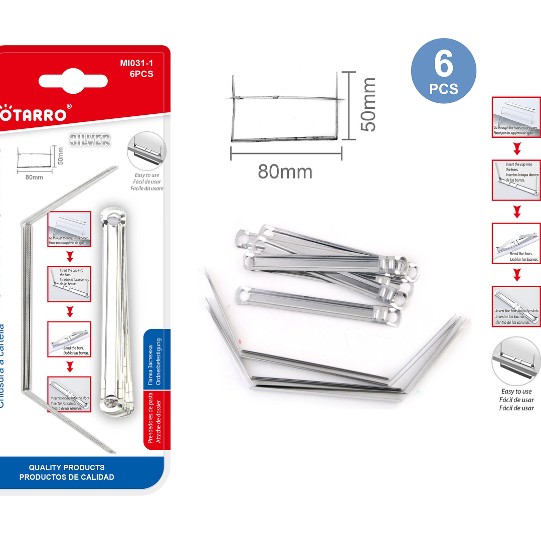 Clip De Carpeta Plateado 1