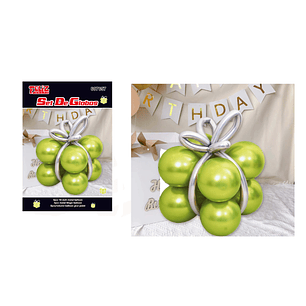 Set Globos Forma Regalo Verde