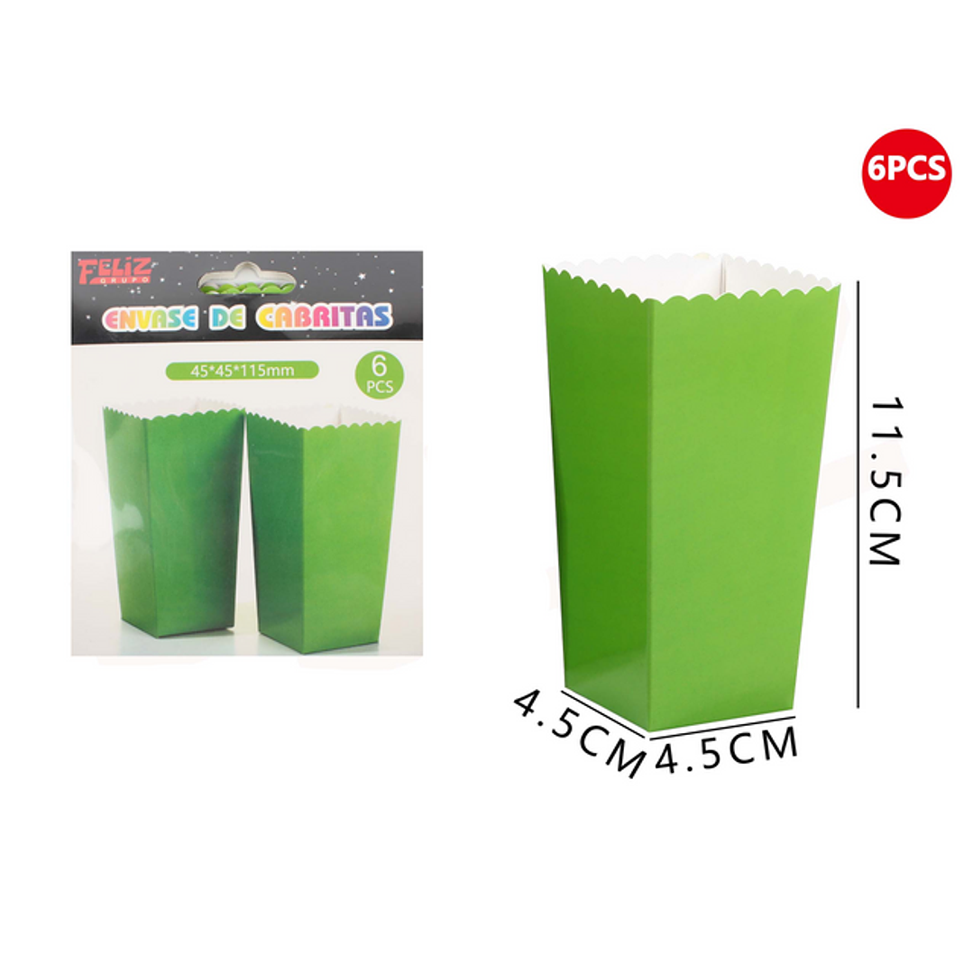 Envase de cabritas Verde 6pcs 1